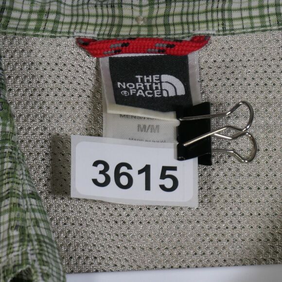 The North Face Shirt Mens Medium Green Button Pocket Intentionally Distressed - Picture 15 of 15